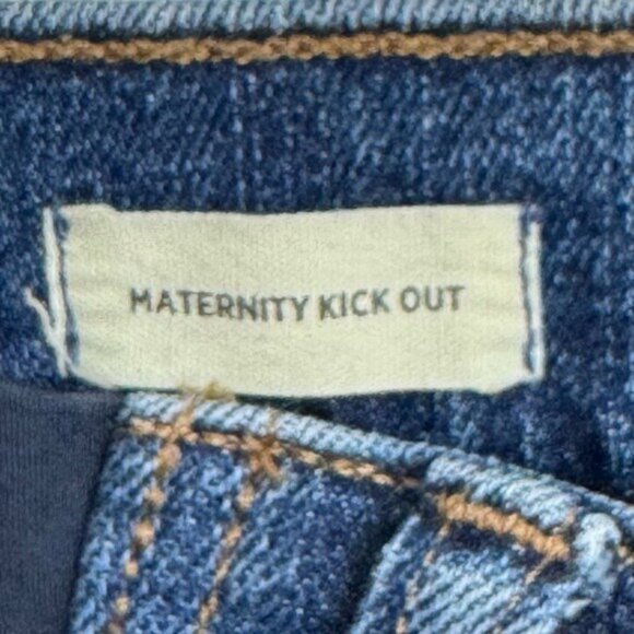Madewell The Maternity Side-Panel Kick Out Crop Jeans in Arlen Wash 29 - Picture 4 of 11